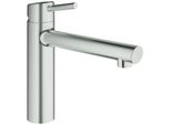 Grohe Eh-Spt-Batterie Concetto 31128 Mittelhoher Auslauf Supersteel 31128DC1