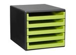M&M Schubladenbox lindgrün 30057631, DIN A4 mit 5 Schubladen