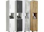 Vcm Holz Badezimmerschrank BadmöBel Stand Badregal Hochschrank MaßE Ca. H. 153 X B. 31 X T. 30 Cm - Flandu