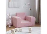 Bonnevie - Kindersofa Sofa Couch Kindermöbel - Rosa Weich Plüsch BV887867
