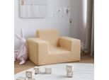 Bonnevie - Kindersofa Sofa Couch Kindermöbel - Creme Weich Plüsch BV493116