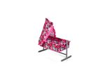 Puppenbett, Puppenwiege Butterfly 9339, mit Himmel und Rüschchen 59x29,5x61cm