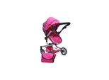 Puppenwagen Bella 9695 Puppenkorb Sonnendach und Schiebegriff verstellbar Tasche