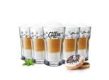 Sendez Latte-Macchiato-Glas 6 Kaffeegläser 300ml Latte Macchiato Gläser Teeggläser Cocktailgläser Caipirinha