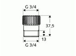 Schell Schlauchplatz-Sicherung 3/4" Chrom FüR GeräTeanschlussarmaturen 286050699"