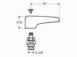 Schell Spezial-Oberteil Mit Hebelgriff 3/8" Chrom 222090699"