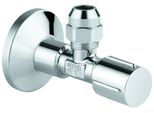 Grohe Eckventil 22037 1/2X3/8'' Rosette Metallgriff Quetschverschr. 10Mm Chrom, 22037000 22037000