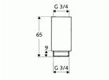 Schell DistanzstüCk 3/4" Chrom 270140699"