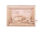 Rayher Holzbausatz 3D-Geschenkbox Fische natur