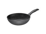 Stoneline Wok 30 Cm, Auch FüR öL- Und Fettfreies Braten, Wok Pfanne Antihaft Beschichtet Mit Echten Steinpartikeln, Wok Induktion Und Backofengeeignet