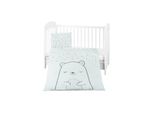 Kikkaboo Kinderbettwäsche Bär 5-teilig Decke 135 x 95 cm Kissen 45 x 35 cm Laken grün