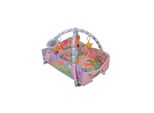 Moni Spielcenter 2 in 1 Oase Krabbeldecke Kissen Spielbogen Spielzeuge Bällebad pink