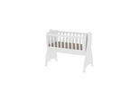 Lorelli Babywiege, Babyschaukel First Dreams 4 Räder, Bremsen, umbaubar in weiß