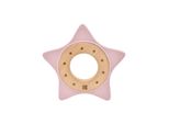 Kikkaboo BeißRing Star, Buchenholz, Silikon, Zahnhilfe, Greifling, Ab Geburt Rosa