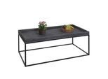 Couchtisch MCW-K71, Kaffeetisch Beistelltisch Tisch, Holz Massiv Metall 46X110X60Cm ~ Dunkelgrau