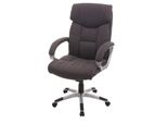 BüRostuhl MCW-A71, Chefsessel Drehstuhl Schreibtischstuhl, Stoff/Textil, Mvg ~ Dunkelgrau