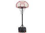 Basketballkorb Basketballständer Basketballanlage verstellbar mit Rollen :7353246cm weiss