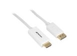 Adapterkabel Displayport 1.2 > Hdmi 4K Weiß, 2 Meter