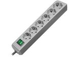 Eco-Line Steckdosenleiste 6-Fach Grau, 1,5 Meter