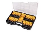 FräSer-Set DT90017, 22-Teilig Schwarz/Gelb, 8Mm Schaft