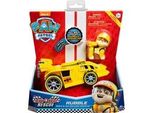 Paw Patrol - Ready, Race, Rescue, Rubbles Race & Go Deluxe Basis Fahrzeug, Spielfahrzeug mit Figur