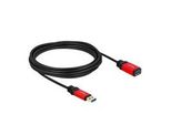 Usb 3.2 Gen 1 VerläNgerungskabel, USB-A Stecker > USB-A Buchse Schwarz/Rot, 5 Meter, Superspeed