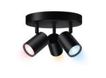 Imageo 3X Einstellbarer Spot Runde Platte, Led-Leuchte Schwarz