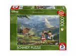 Thomas Kinkade Studios: Disney - Mickey & Minnie In Den Alpen, Puzzle 1000 Teile
