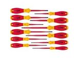 Schraubendreher-Set Softfinish Electric Slimfix, 12-Teilig Rot/Gelb
