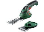 Akku-Strauch & Grasscheren-Set Isio GrüN/Schwarz, Li-Ionen Akku 1,5Ah 3,6Volt
