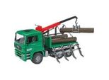Man Holztransport-Lkw Mit Ladekran Und 3 BaumstäMmen, Modellfahrzeug