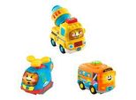 Tut Tut Baby Flitzer - 3Er-Set Reisebus, Helikopter, Betonmischer, Spielfahrzeug