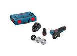 Akku-Winkelschleifer Gws 12V-76 Professional, 12Volt Blau/Schwarz, 2X Li-Ionen Akku 3,0Ah, In L-BOXX