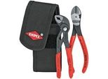 Mini-Zangenset 002072V02, 2-Teilig, Zangen-Set Rot/Schwarz, In Werkzeug-GüRteltasche