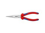 Flachrundzange 26 12 200, Greifzange Rot/Blau, Gezahnte GrifffläChen
