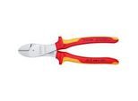 Kraft-Seitenschneider 74 06 200 Vde, Schneid-Zange Rot/Gelb, LäNge 200Mm, Vde-GeprüFt