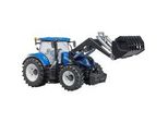 New Holland T7.315 , Modellfahrzeug Blau/Grau, Mit Frontlader