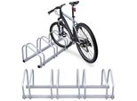 Swanew - Fahrradständer für 4 Fahrräder Fahrräde Aufstellständer Fahrradhalter Mehrfachständer Räder mtb - sliber