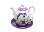 Einhornliebe - Teekanne Mit Tasse - Tea For One (4-Teilig) Teetasse Kanne Tasse Teeservice