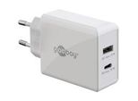 USB-C Pd Dual-SchnellladegeräT 30 Watt Weiß, 1X USB-A, 1X USB-C Pd