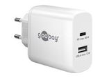 USB-C Pd Dual-SchnellladegeräT 45 Watt Weiß, 1X USB-A, 1X USB-C Pd, Gan-Technologie