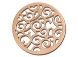 Amello Coins Rose 30 Mm Intarsio Acciaio Inox Placcato Oro Moneta Ornamento Donna ESC505E