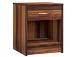 Casaria® Comodino Camera Da Letto 50X40X35Cm Comodini Con Cassetto Ripiano Tavolino Da Notte Comò Da Letto Comodini Tavolino Con Cassetto Noce