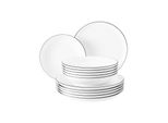 Seltmann Weiden Tafelservice Rund Lido Black Line 12Er Set