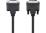 Goobay 50855 Cavo Di Prolunga DVI-D Full Hd Dual Link, Nichelato, 2 M, Nero - DVI-D Maschio Dual Link (24+1 Pin) > DVI-D Femmina Dual Link (24+1 Pin)