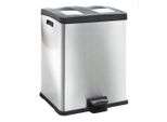 Eko - Pattumiera A Pedale Rejoice Recycling 30+30 Litri - Acciaio Inox Plastica - Acciaio Inox Opaco