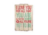 Melko Quadro In Legno Decorazione Da Parete 60 Cm Love Effetto Invecchiato Retrò