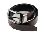 Bugatti Cintura Men's Reversible Belt 3.5 W85 Black / Dark Brown Nero Marrone Scuro
