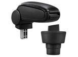 [Bracciolo Centrale, Perfetto Per Bmw Mini (1A Generazione) Negli Anni 2001 - 2006 - Bracciolo Con Vano Portaoggetti - Rivestito - Pelle Artificiale Nera Con Cuciture Bianche