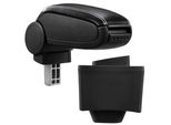 [Bracciolo Centrale, Perfetto Per Audi A3 8L Negli Anni 1996 - 2003 - Bracciolo Con Vano Portaoggetti - Rivestito - Pelle Artificiale Nera - Con Cuciture Bianche